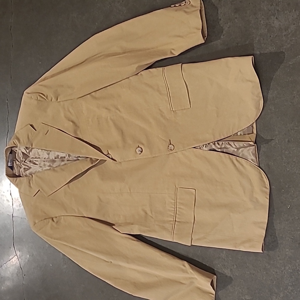 POLO BY RALPH LAUREN TAN 100% COTTON SPORT COAT BLAZER MADE IN ITALY - Picture 3 of 14